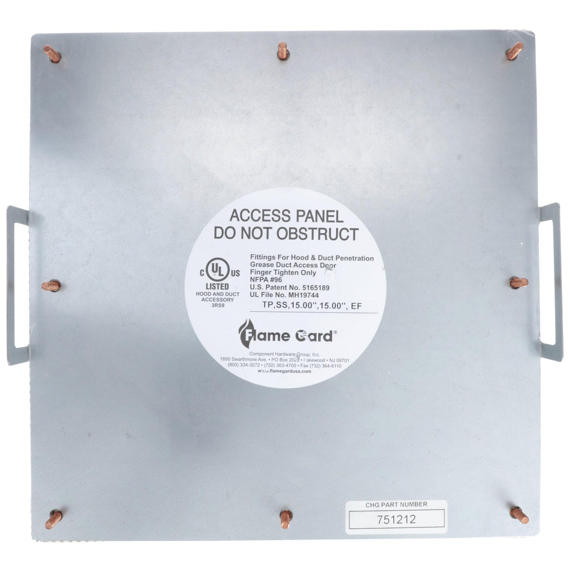 20" x 20" Flat Grease Duct Access Door